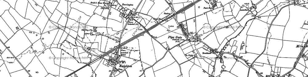 Old map of Ireland's Cross in 1879