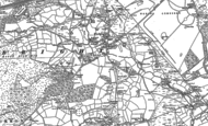 Old Map of Pirbright, 1895