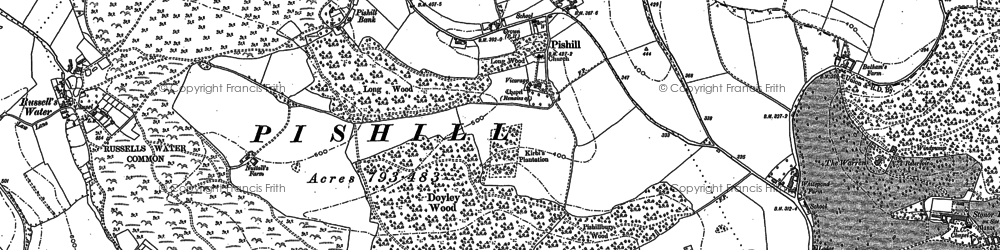 Old map of Pishill in 1897