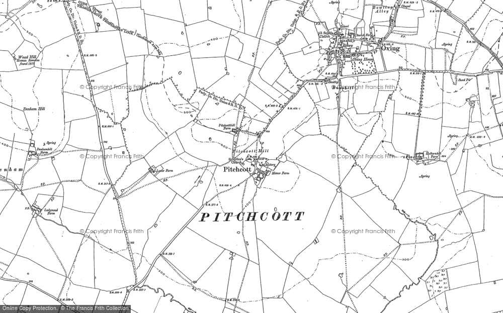 Old Map of Historic Map covering Blackgrove Farm Ho in 1898