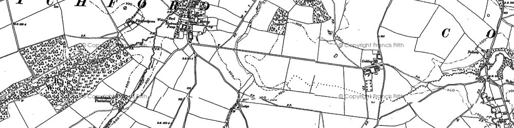 Old map of Pitchford in 1882