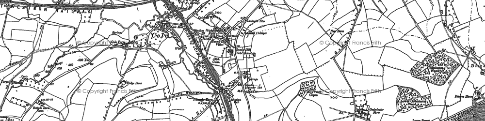 Old map of Pitcombe in 1885