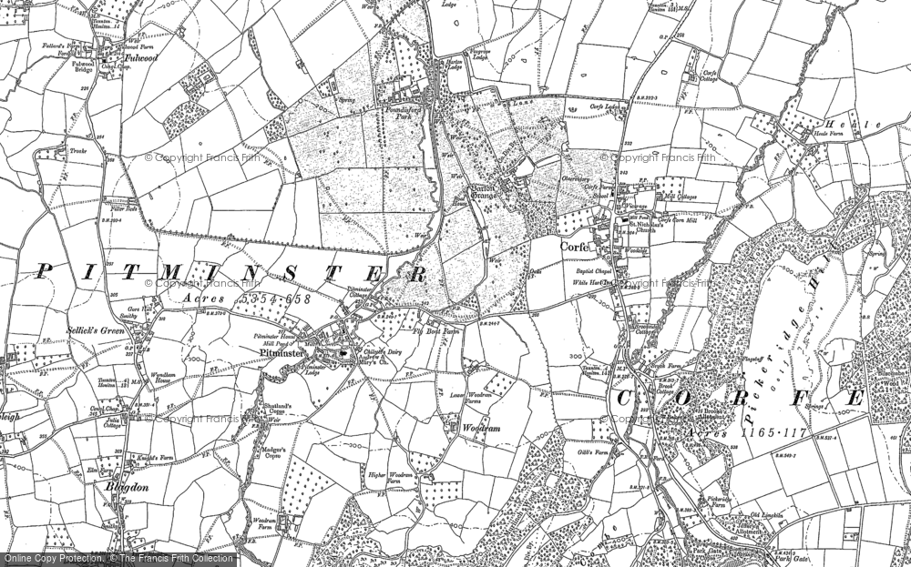 Old Map of Pitminster, 1903 in 1903