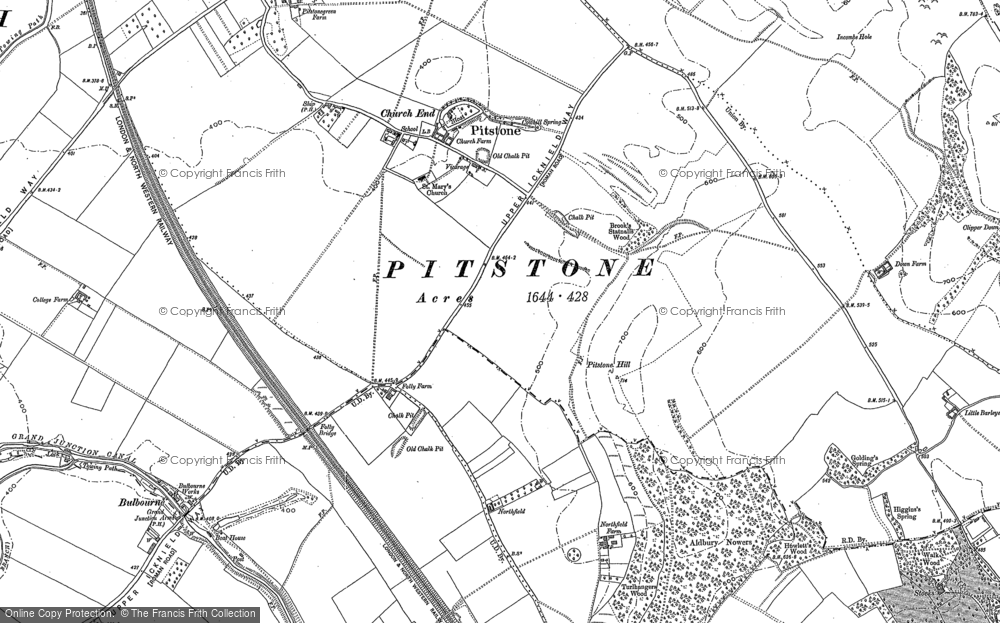 Old Map of Pitstone, 1898 - 1923 in 1898