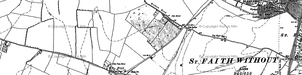 Old map of Oliver's Battery in 1895
