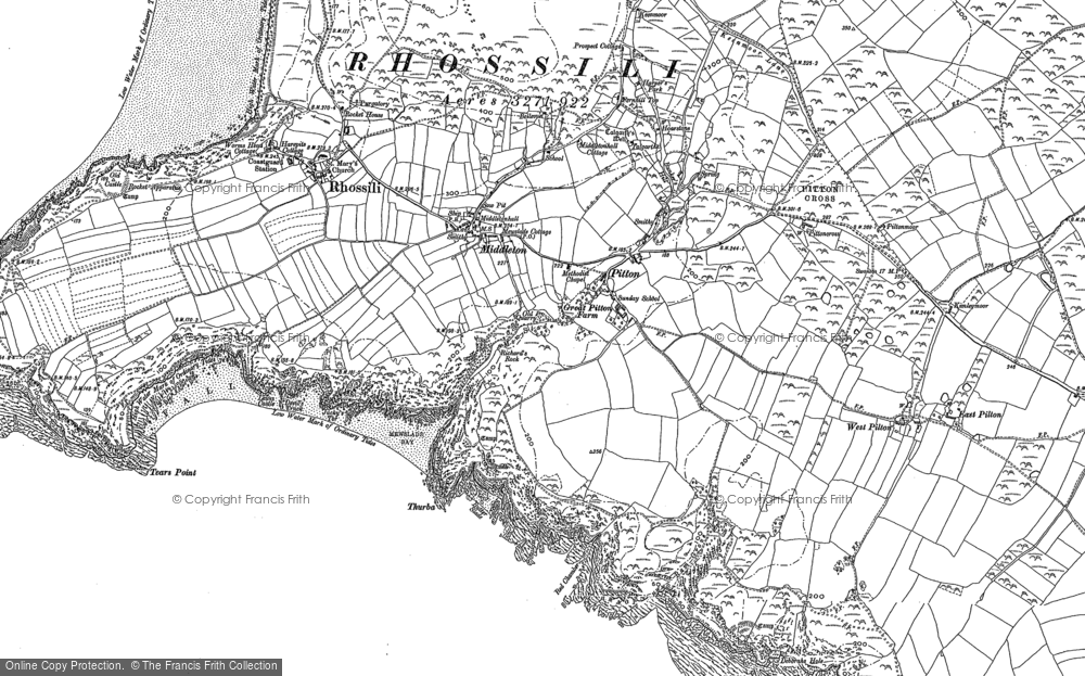 Old Map of Pitton, 1896 in 1896