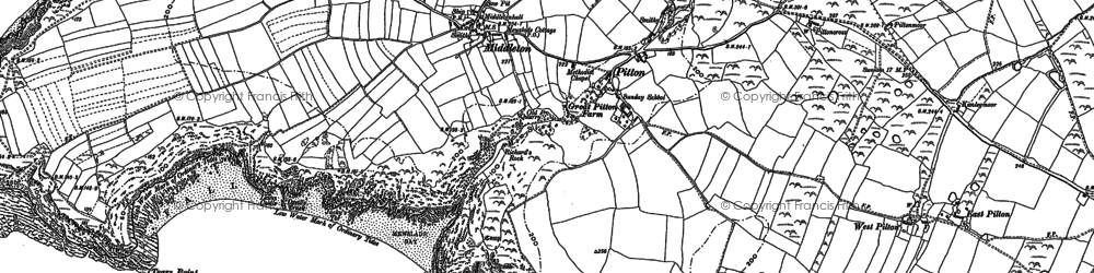 Old map of Pitton in 1896