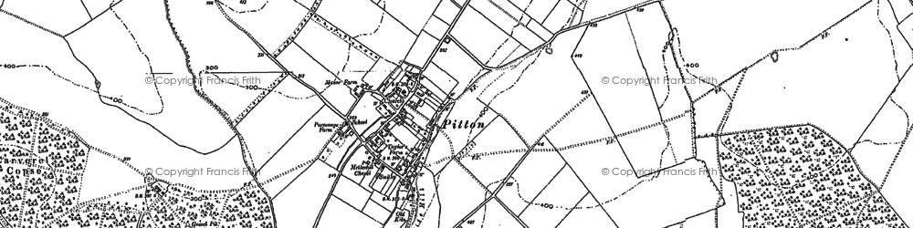 Old map of Pitton in 1908