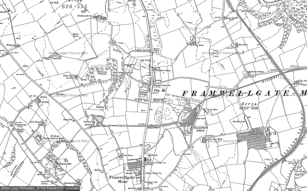 Old Map of Historic Map covering Newton Grange in 1895