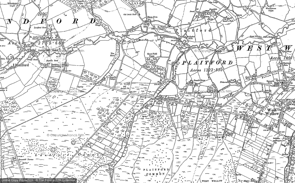Old Map of Plaitford, 1895 - 1908 in 1895