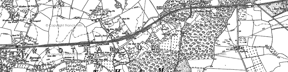 Old map of St Mary's Platt in 1895