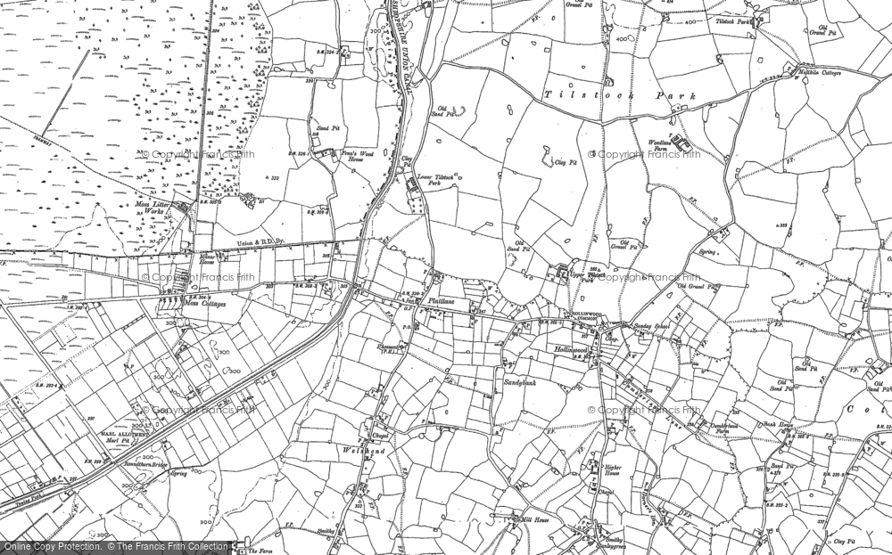 Old Map of Platt Lane, 1880 - 1899 in 1880