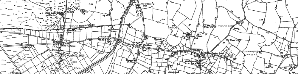 Old map of Platt Lane in 1880