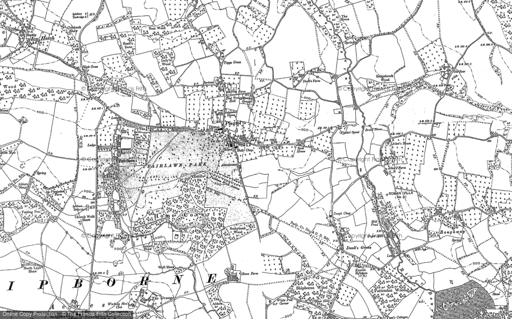 Old Map of Historic Map covering Yopps Green in 1866