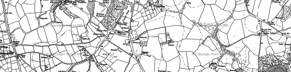 Old map of Lanyew in 1879
