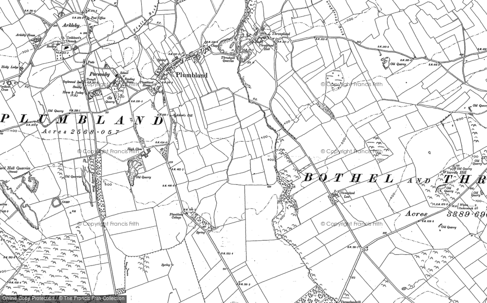 Old Map of Plumbland, 1899 in 1899