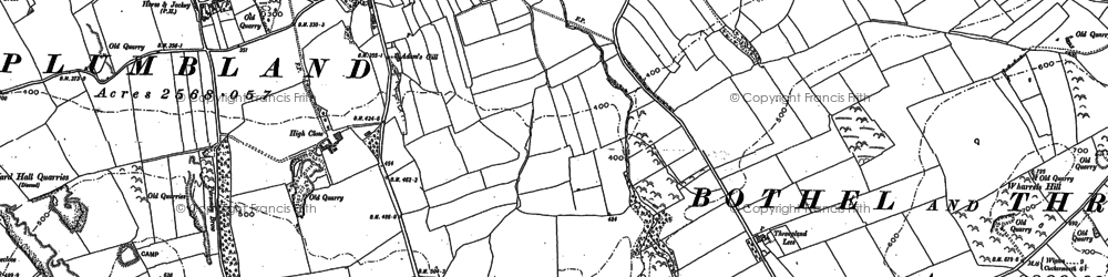 Old map of Plumbland in 1899