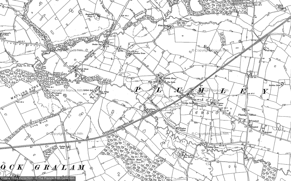 Old Map of Plumley, 1897 in 1897
