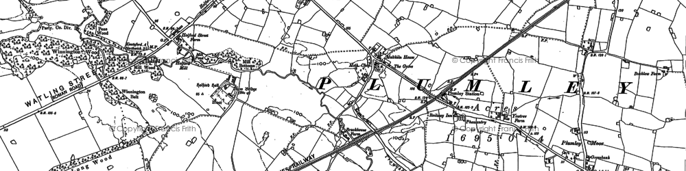 Old map of Plumley in 1897