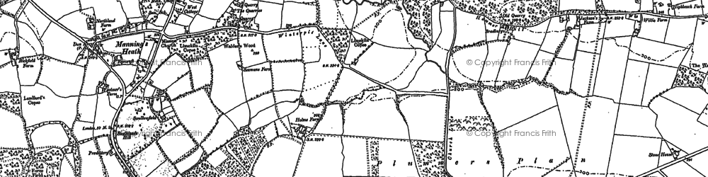 Old map of Bradburys in 1895
