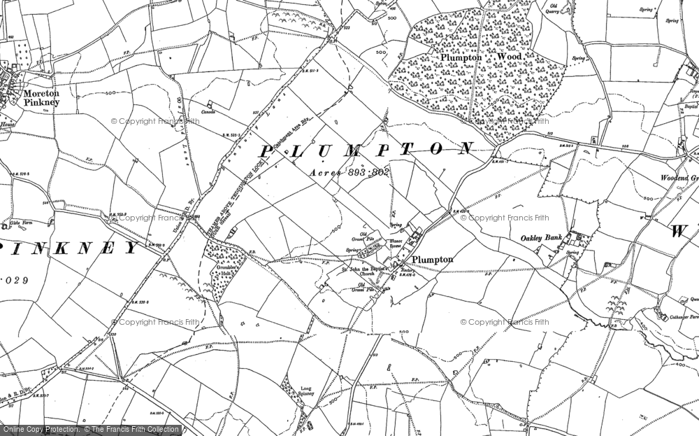Old Map of Plumpton, 1883 in 1883
