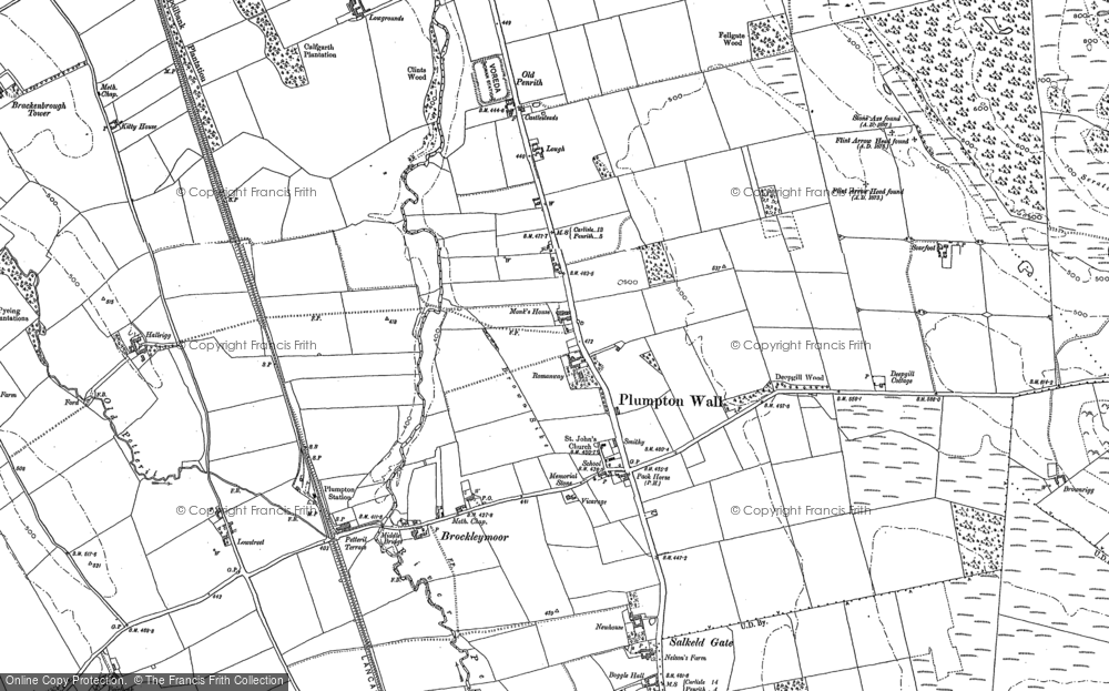 Old Map of Historic Map covering Lazonby Fell in 1898