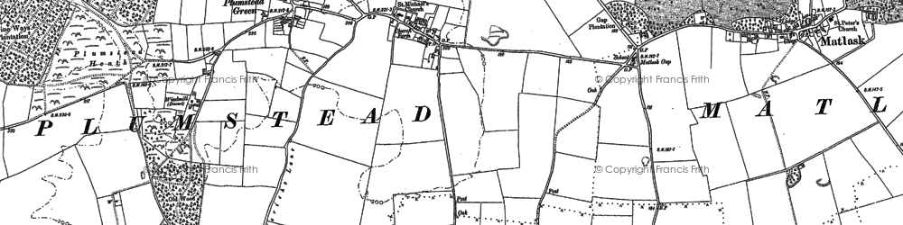 Old map of Plumstead Green in 1885