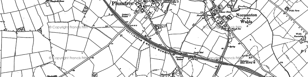 Old map of Plumtree in 1883