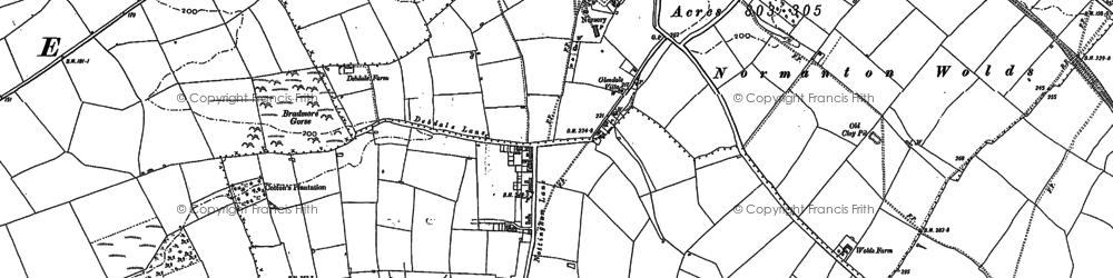 Old map of Plumtree Park in 1883