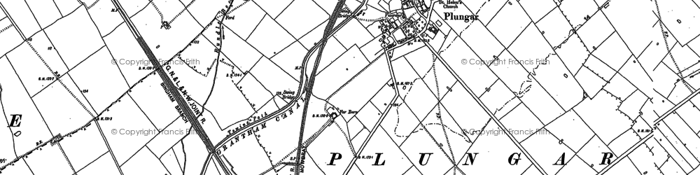 Old map of Plungar in 1886