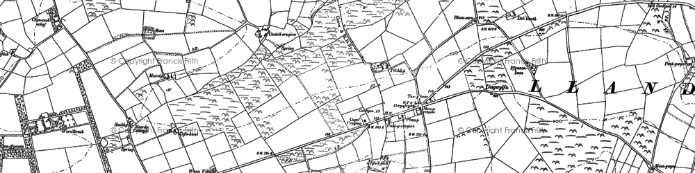 Old map of Brynteilog in 1887