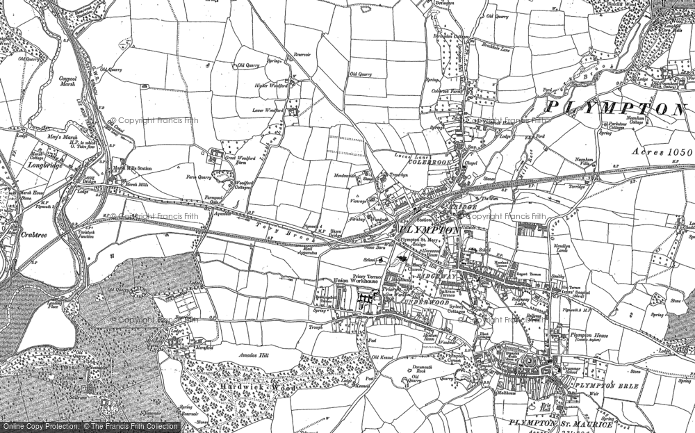 Plympton Old Map Devon 1907: 124NW Plymouth E 