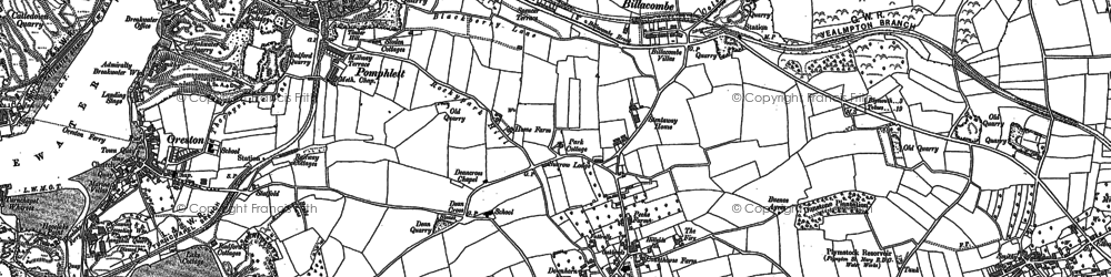 Old map of Plymstock in 1905