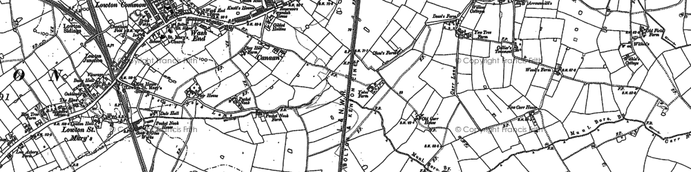 Old map of Pocket Nook in 1892