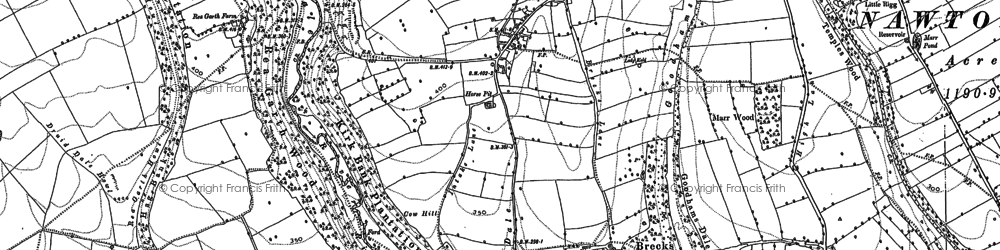 Old map of Beadlam Rigg in 1891