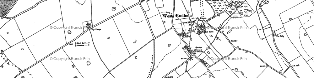 Old map of Pockthorpe in 1885