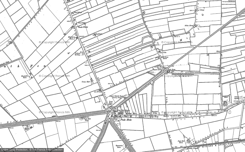 Old Map of Historic Map covering Lindum Ho in 1886
