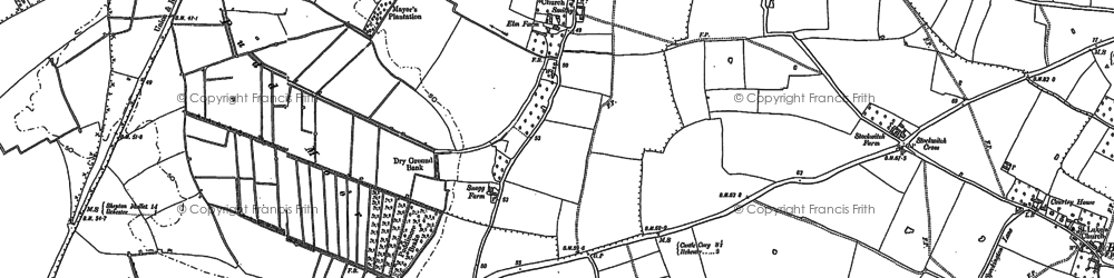 Old map of Podimore in 1885