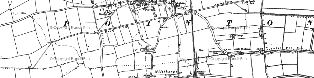 Old map of Pointon in 1886