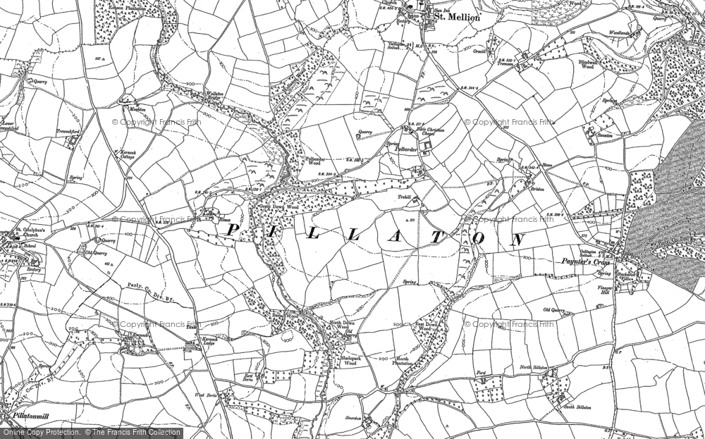Old Map of Historic Map covering Briston in 1882