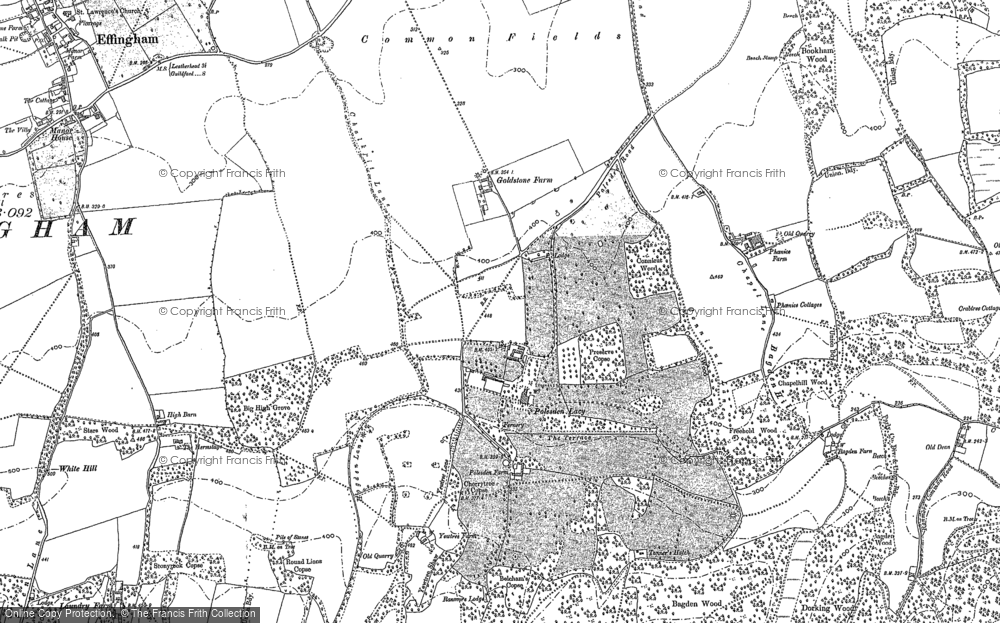 Old Map of Polesden Lacey, 1894 - 1895 in 1894