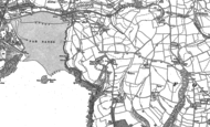 Old Map of Polkerris, 1906