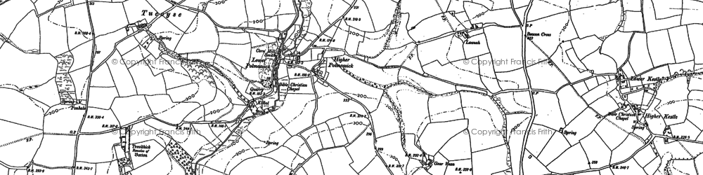 Old map of Polmassick in 1879