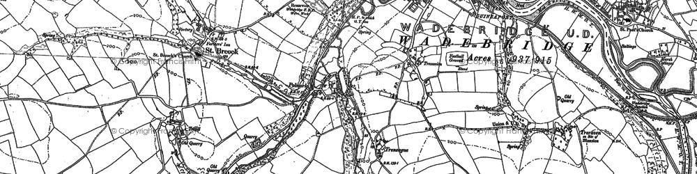 Old map of Polmorla in 1880