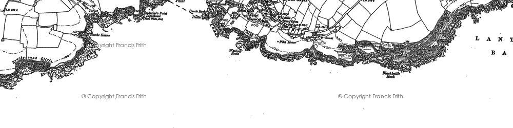 Old map of Polruan in 1906