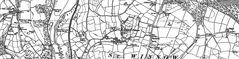 Old map of Polscoe in 1881