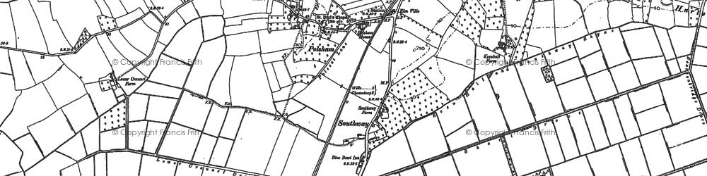 Old map of Southway in 1884