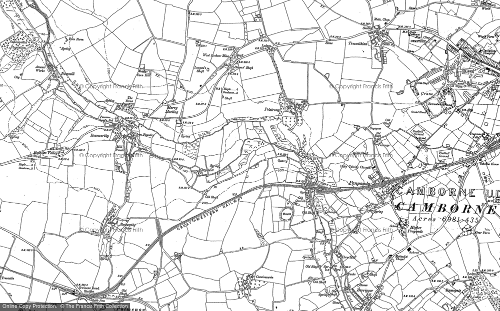 Old Map of Polstrong, 1877 - 1906 in 1877