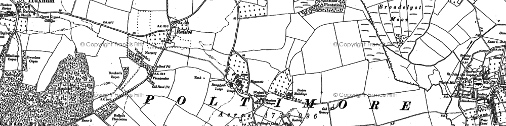 Old map of Ratsloe in 1866