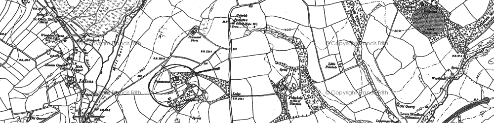 Old map of Polwhele in 1879